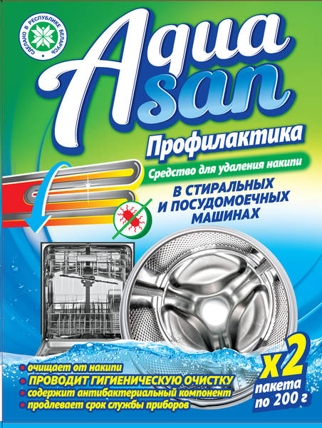 Средство для удаления накипи
в стиральных и посудомоечных 
машинах «Профилактика» AQUASAN