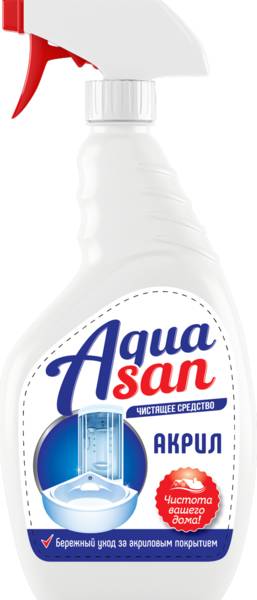 Средство для мытья акриловых ванн и душевых кабин "AQUASАN"