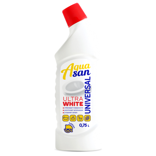 Гель чистящий  универсальный  «Aquasan Ultra white» лимон