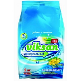 Средство моющее синтетическое порошкообразное универсальное VIKSAN автомат с кондиционером 2 в 1 «Цветение липы»